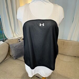 Under Armour Women's Mesh 90’s Black and White Tank Top